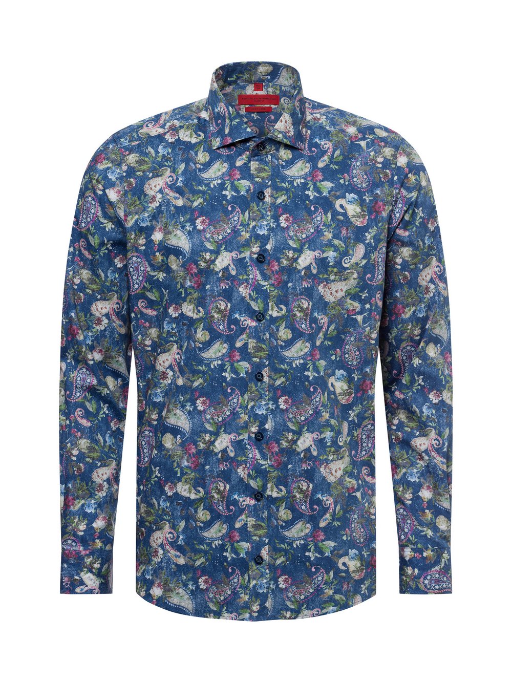 Finshley & Harding Businesshemd Herren Slim Fit Baumwolle mehrfarbig gemustert, 44
