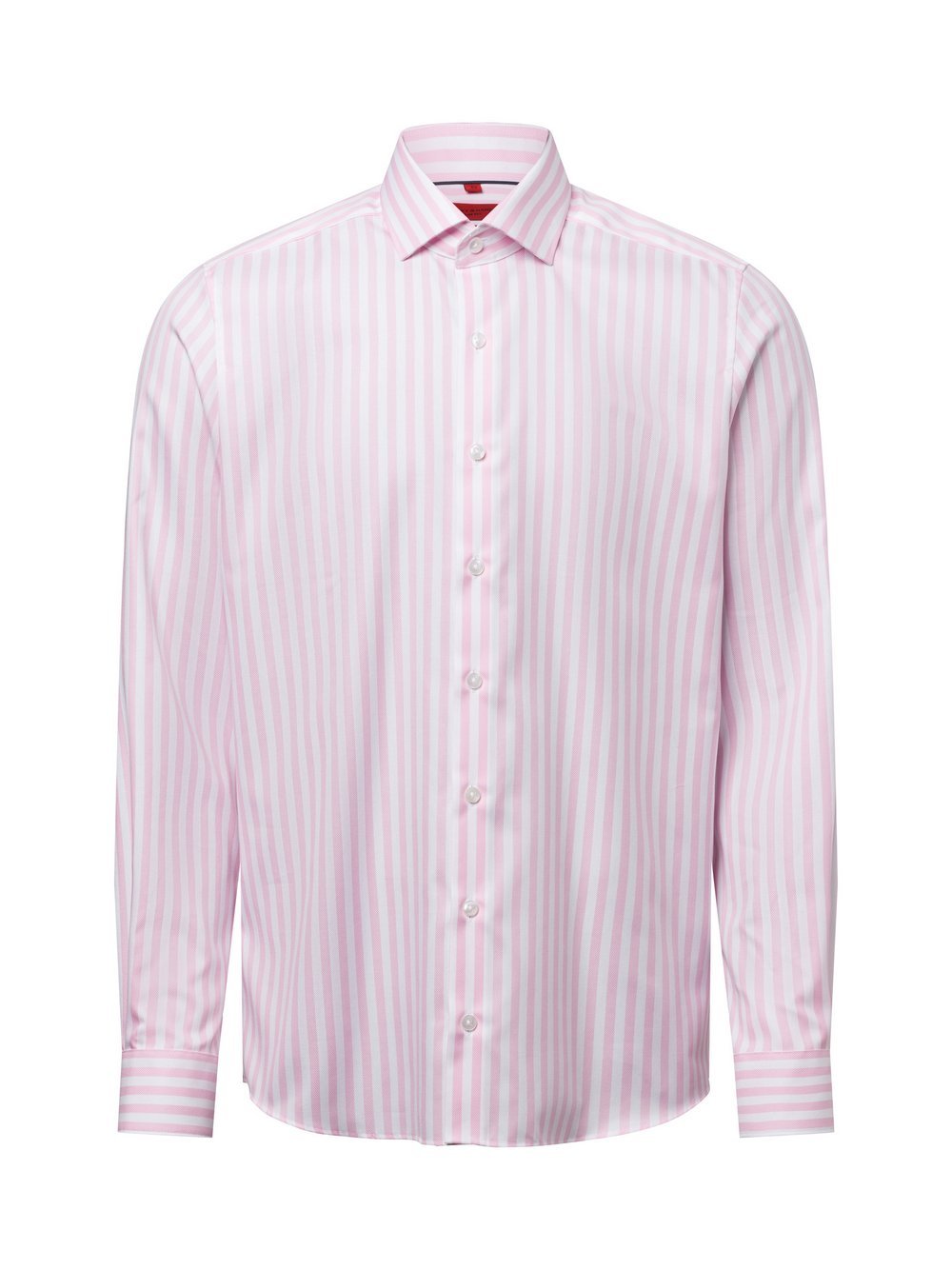 Finshley & Harding Businesshemd Herren Slim Fit Baumwolle rosa gestreift, 45