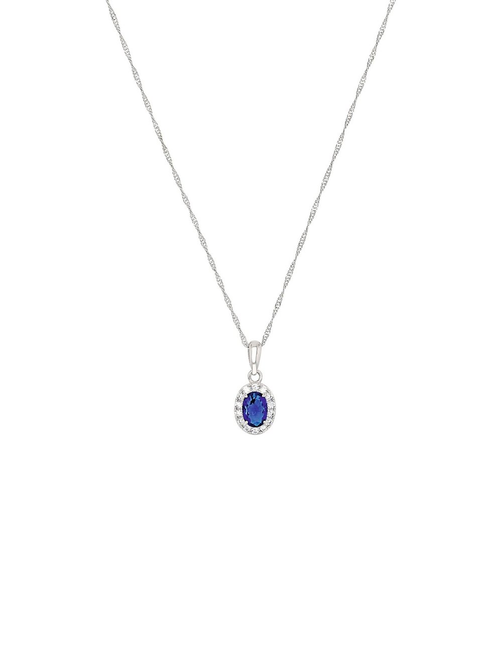 amor Kette mit Anhänger Damen Sterlingsilber blau, 45