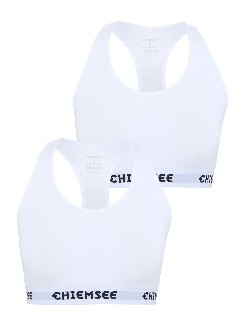 Chiemsee Bustier-Top Damen Baumwolle weiß, XXL