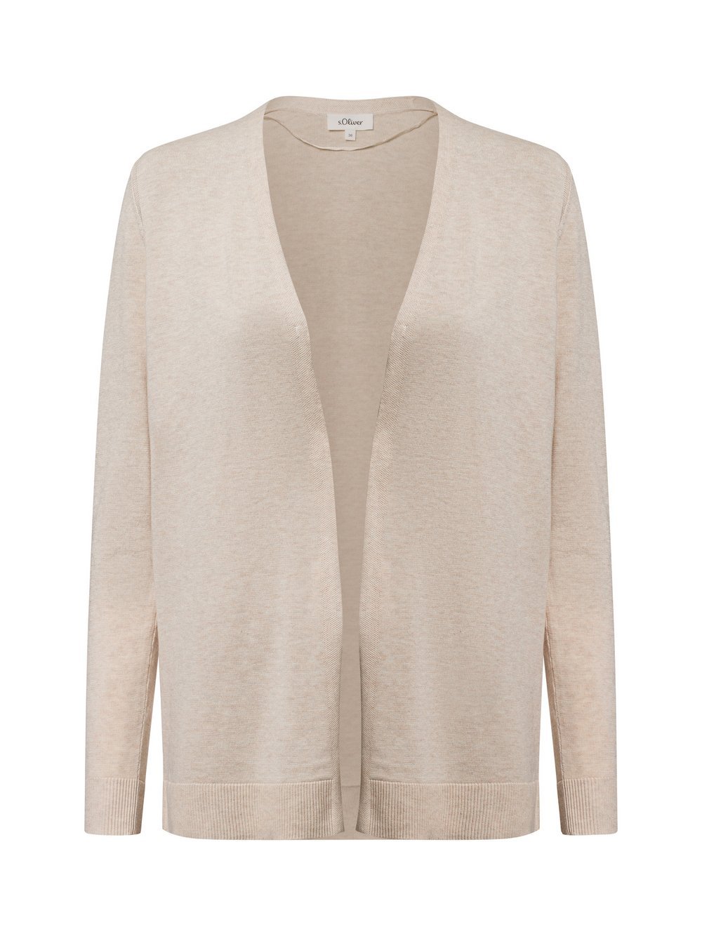 s.Oliver Strickhülle Damen Baumwolle beige meliert, 42