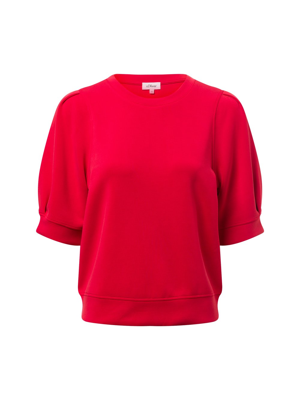 s.Oliver Kurzarm-Sweatshirt Damen Modal rot, 46