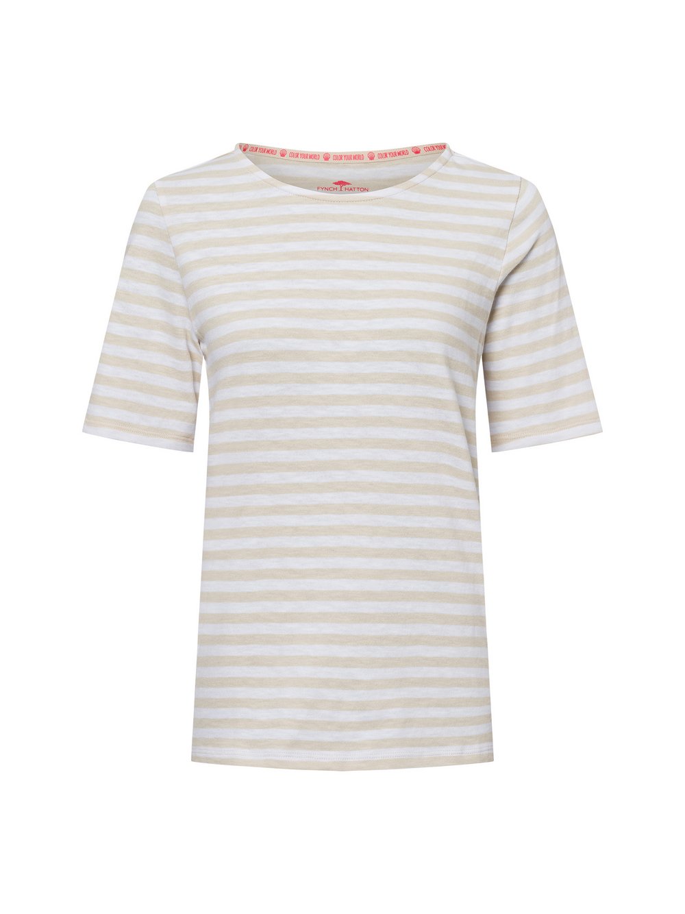 Fynch-Hatton Feinstrick-T-Shirt Damen Baumwolle mehrfarbig gestreift, S