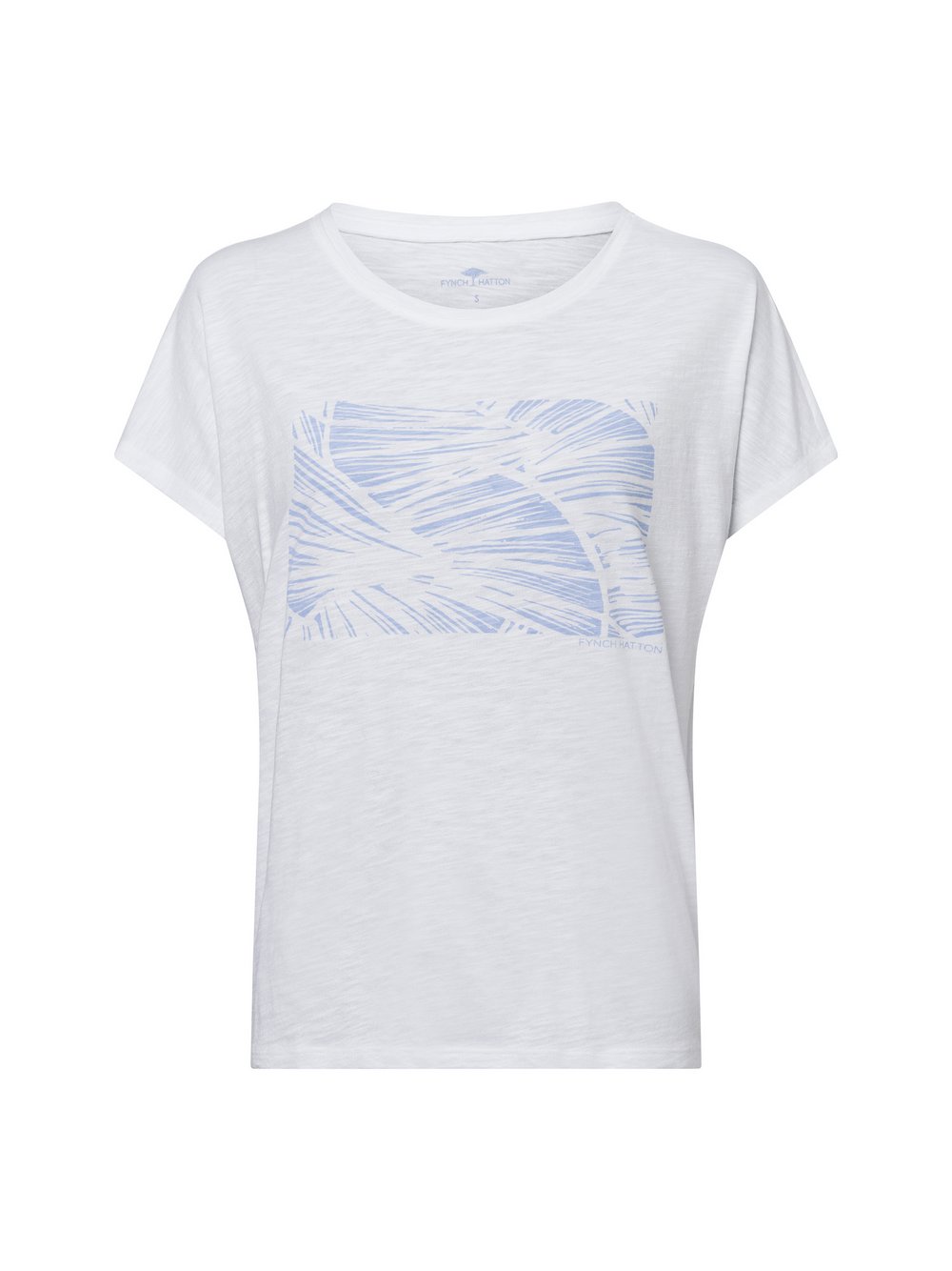 Fynch-Hatton T-Shirt Damen Baumwolle weiß bedruckt, M