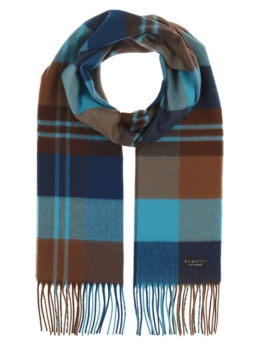 Thumbnail - Bugatti Schal Herren braun kariert, ONE SIZE