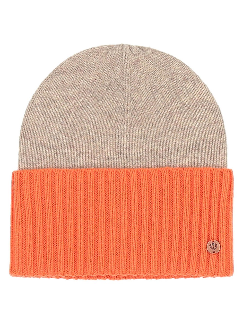 Fraas Strickmütze Damen Wolle orange, ONE SIZE