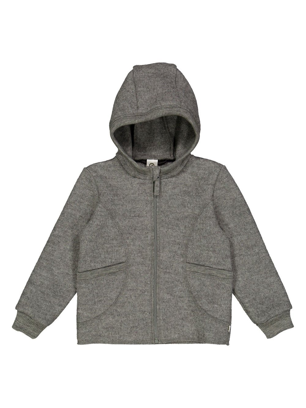 Müsli by Green Cotton Fleecejacke Kinder Wolle grau, 116