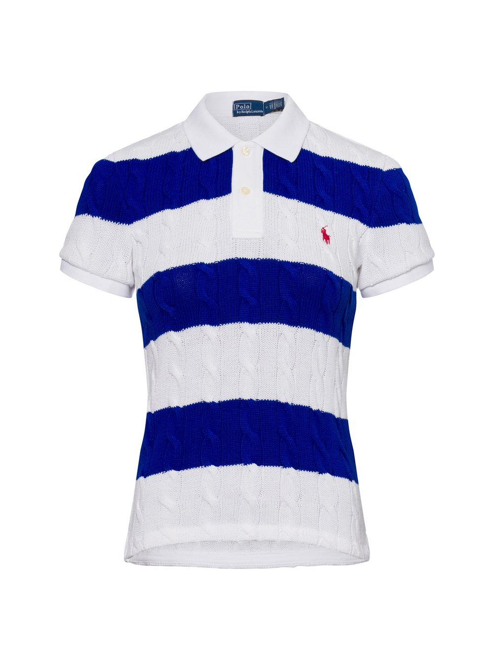 Polo Ralph Lauren Strick-Poloshirt Damen Baumwolle mehrfarbig gestreift, M