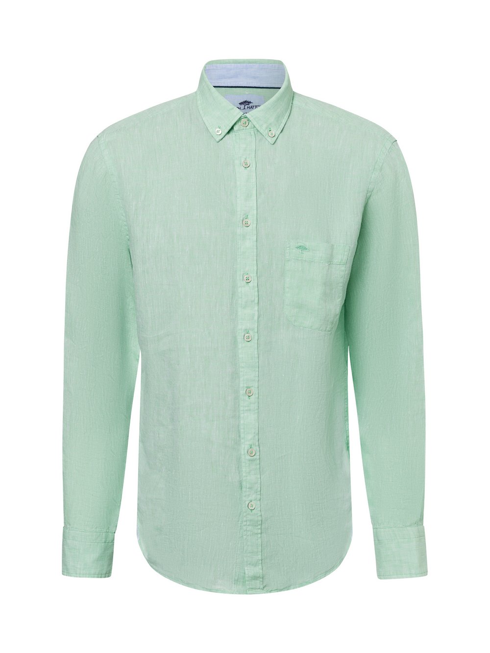 Fynch-Hatton Freizeithemd aus Leinen Herren Regular Fit grün meliert, XXXL