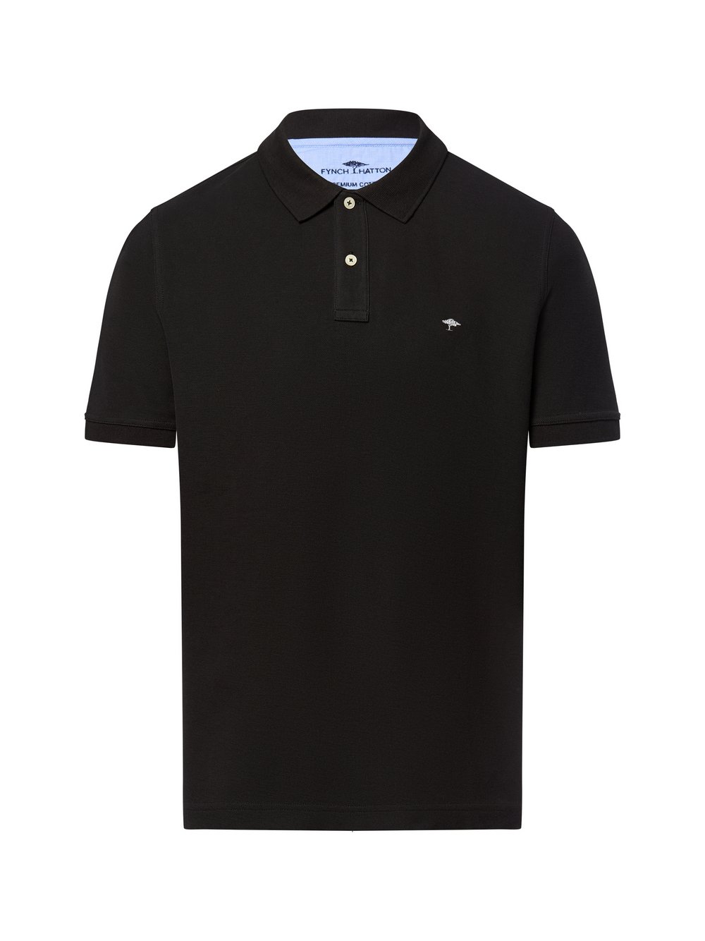 Thumbnail - Fynch-Hatton Poloshirt Herren Baumwolle schwarz, L