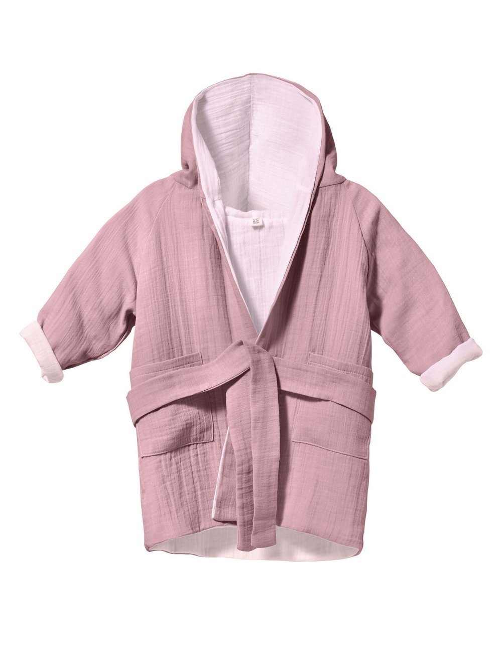 Mababu Baby-Bademantel aus Musselin für Babys Mädchen Baumwolle rosa, 110