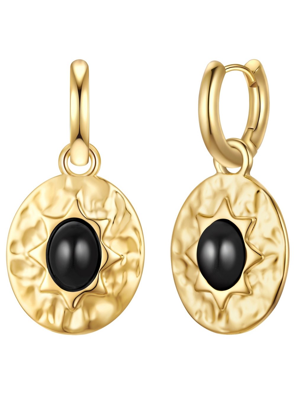 Thumbnail - Yokoamii Creolen Damen Metall gold, ONE SIZE