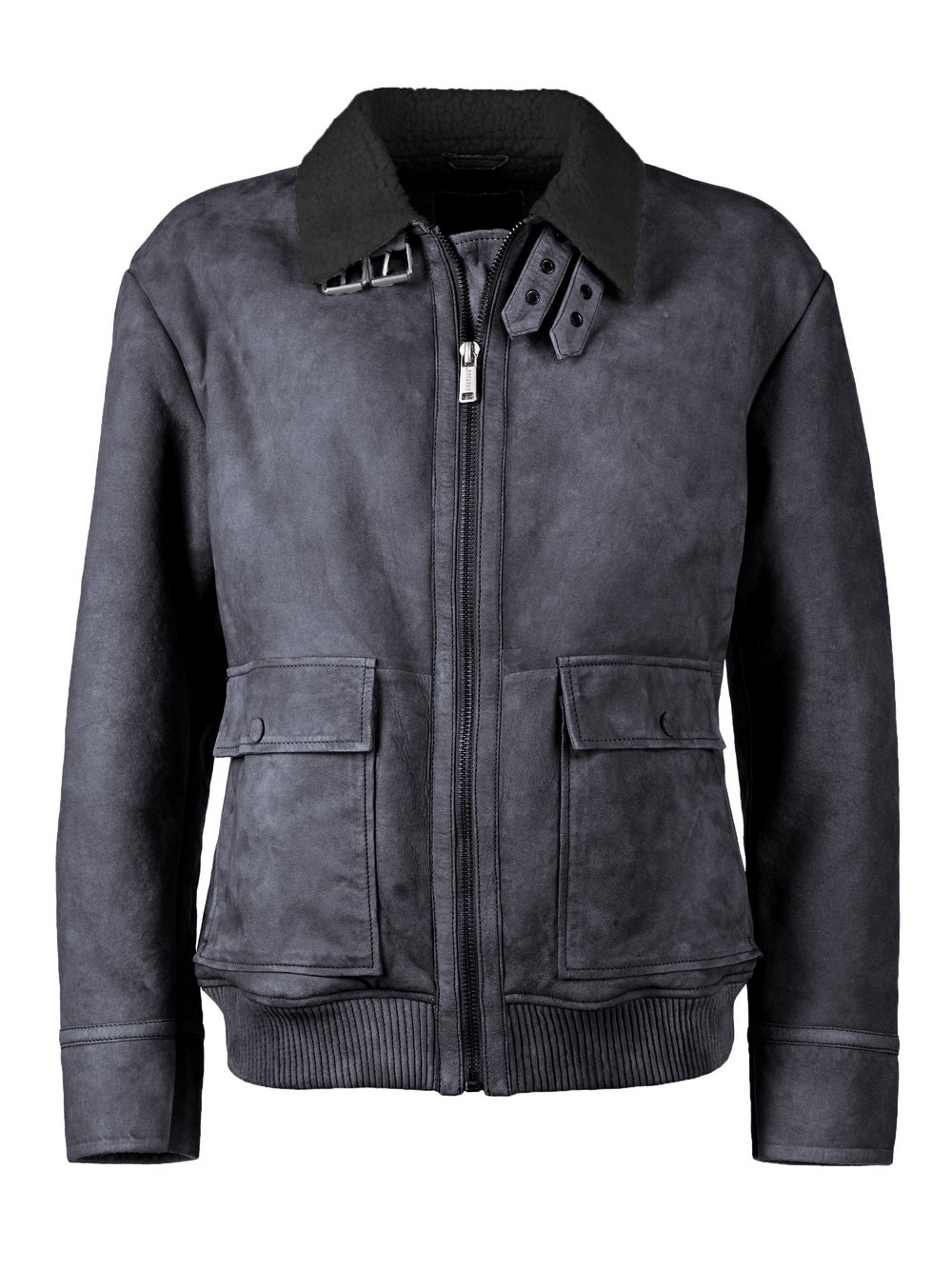 Mustang Lederjacke 31022235 Damen grau, S