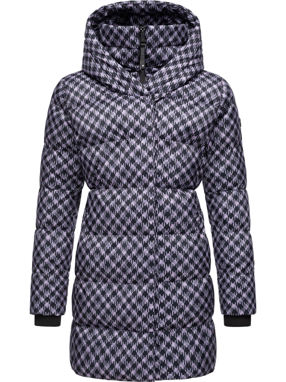 Ragwear Steppmantel Damen lila gemustert, S