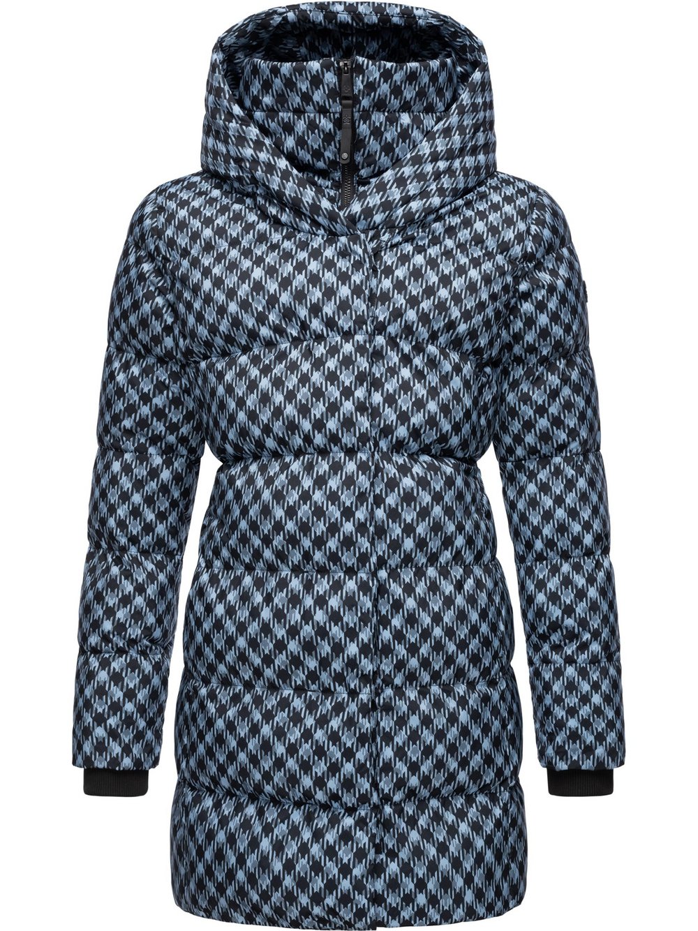 Ragwear Steppmantel Damen blau gemustert, XXL