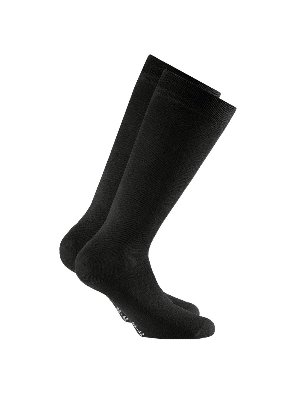 Rohner Socken 2er Pack Herren Baumwolle schwarz, 39-42