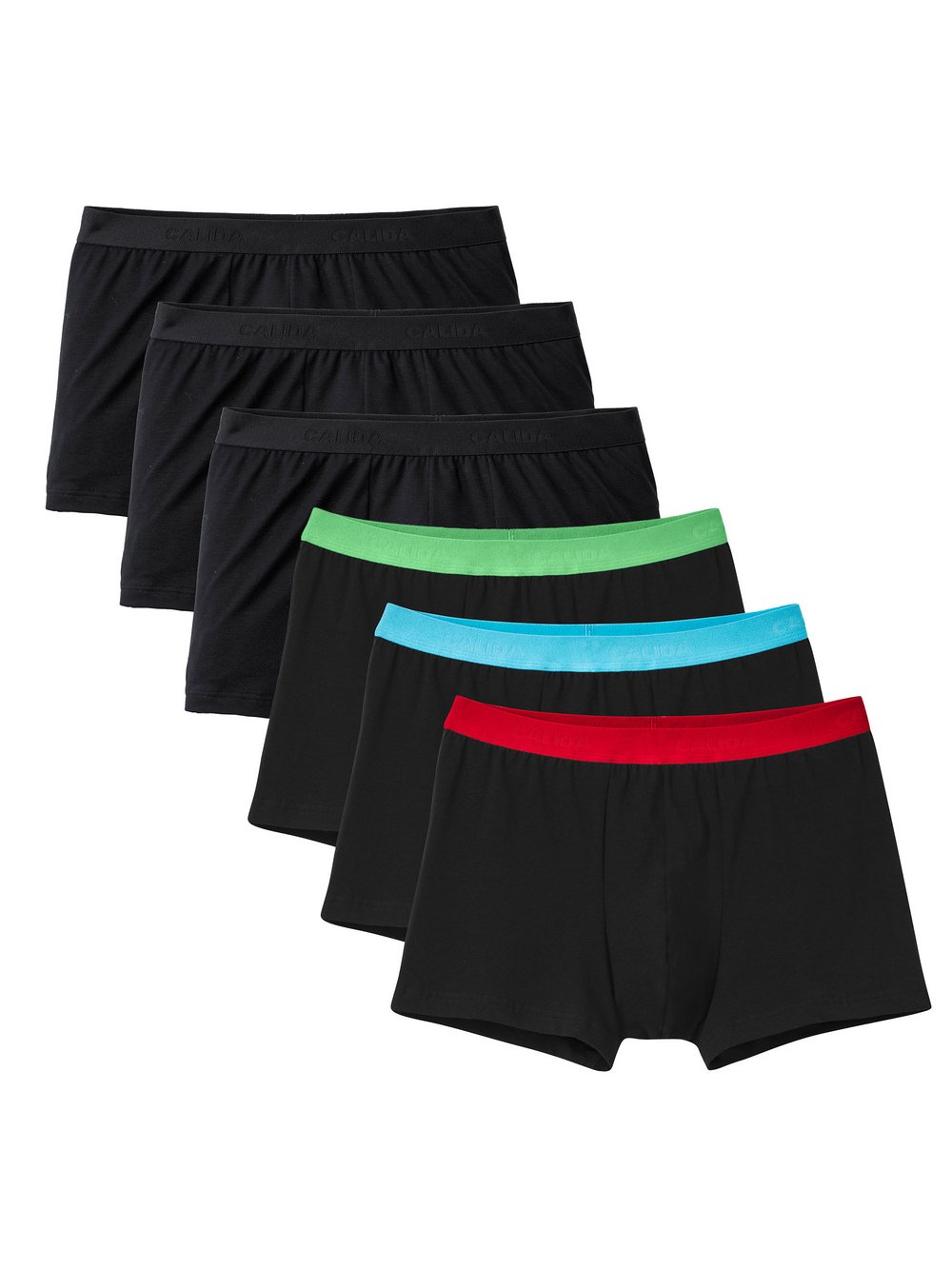 Calida Boxershort 6er Pack Herren Baumwolle mehrfarbig, M