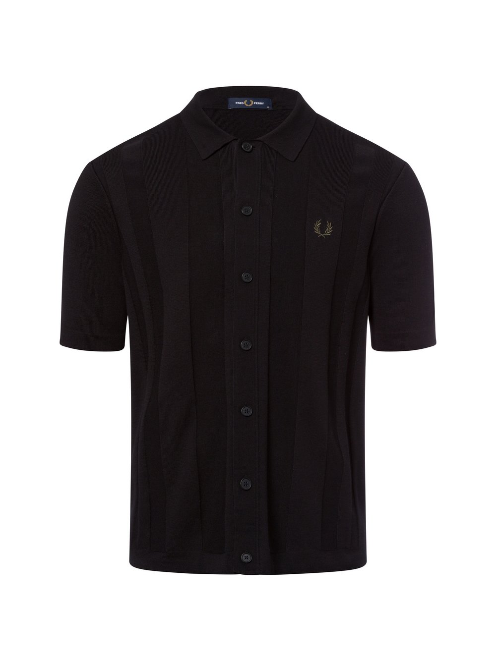 Fred Perry Freizeithemd Herren Baumwolle schwarz, L