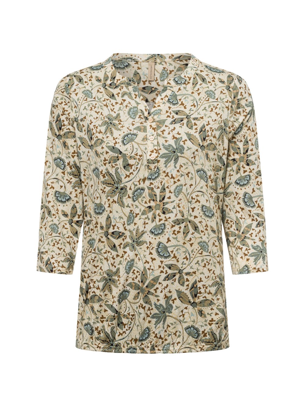 soyaconcept® Langarmshirt Damen Baumwolle mehrfarbig gemustert, XL
