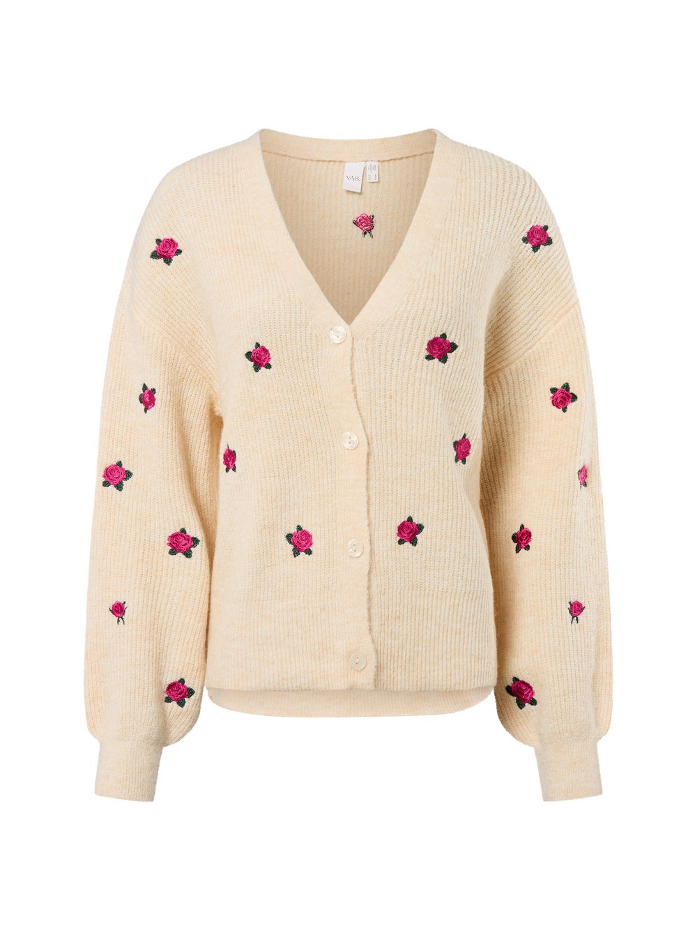 Thumbnail - Y.A.S Strickjacke Damen Feinstrick mehrfarbig gemustert, S