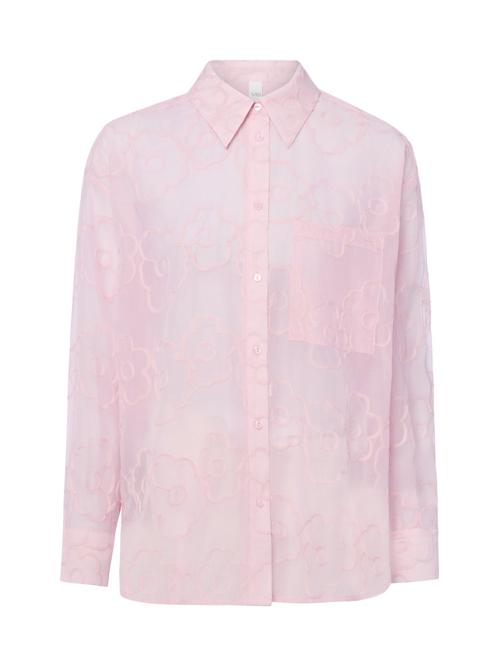 Y.A.S Bluse Damen Viskose rosa gemustert, 38