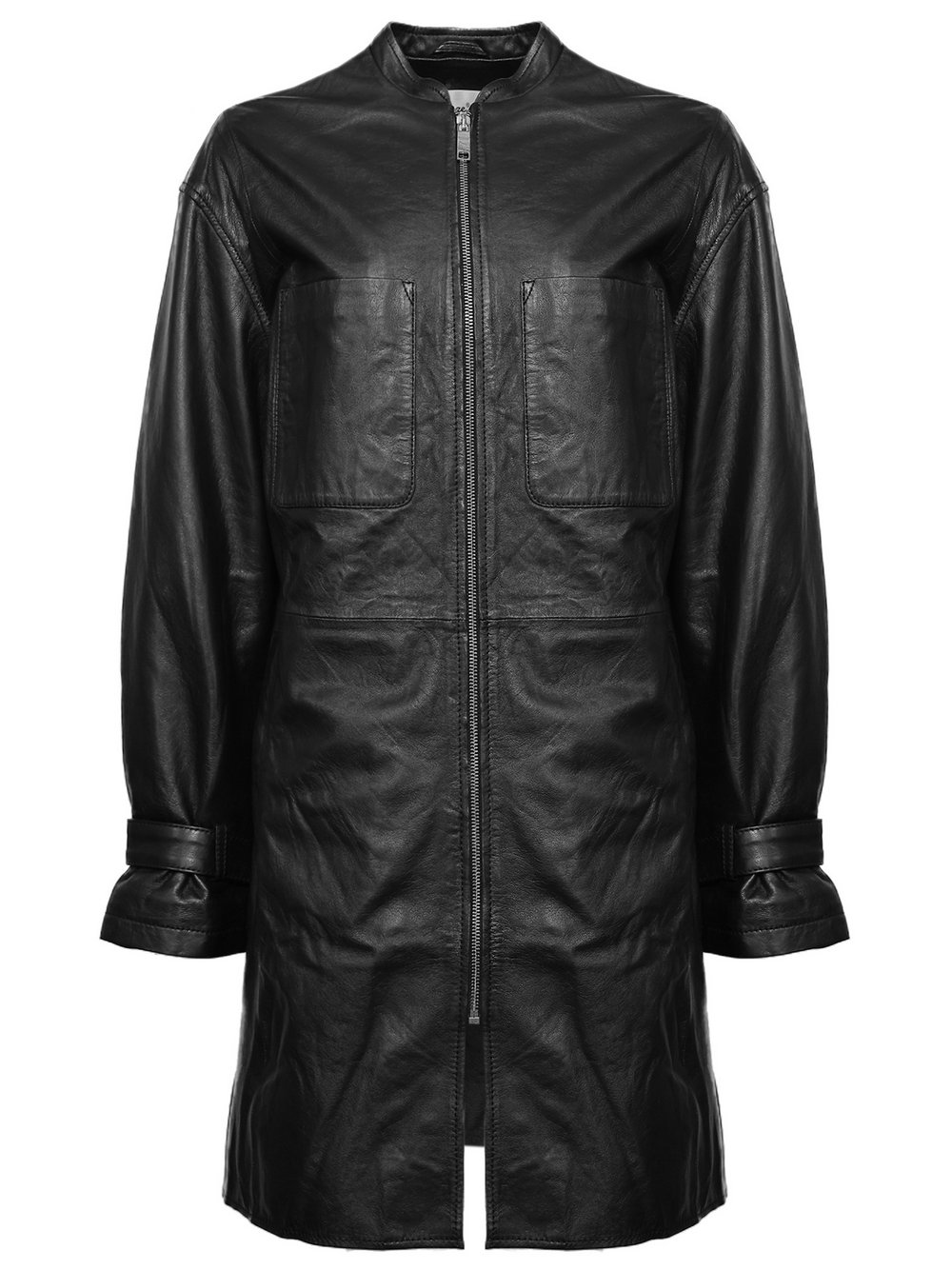 Maze Lederparka Damen schwarz gemustert, L