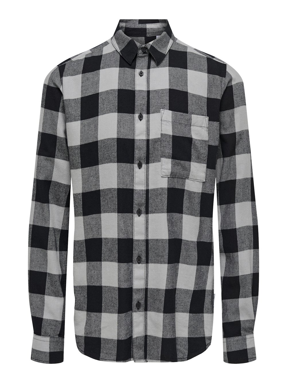 Only&Sons Hemd Herren Slim Fit Baumwolle grau kariert, XL