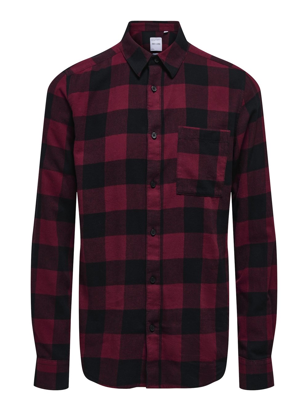 Thumbnail - Only&Sons Hemd Herren Slim Fit Baumwolle rot kariert, L