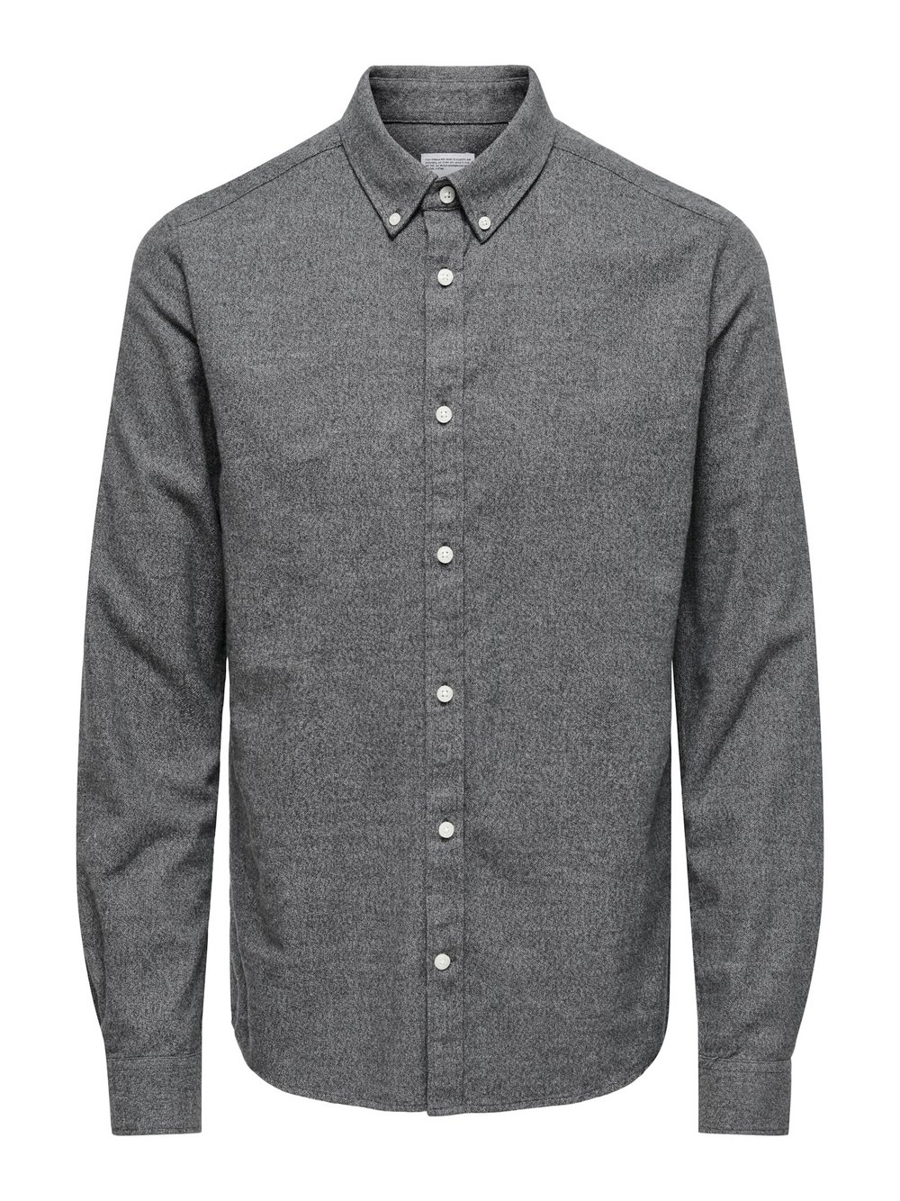 Only&Sons Hemd Herren Slim Fit Baumwolle schwarz meliert, XXL