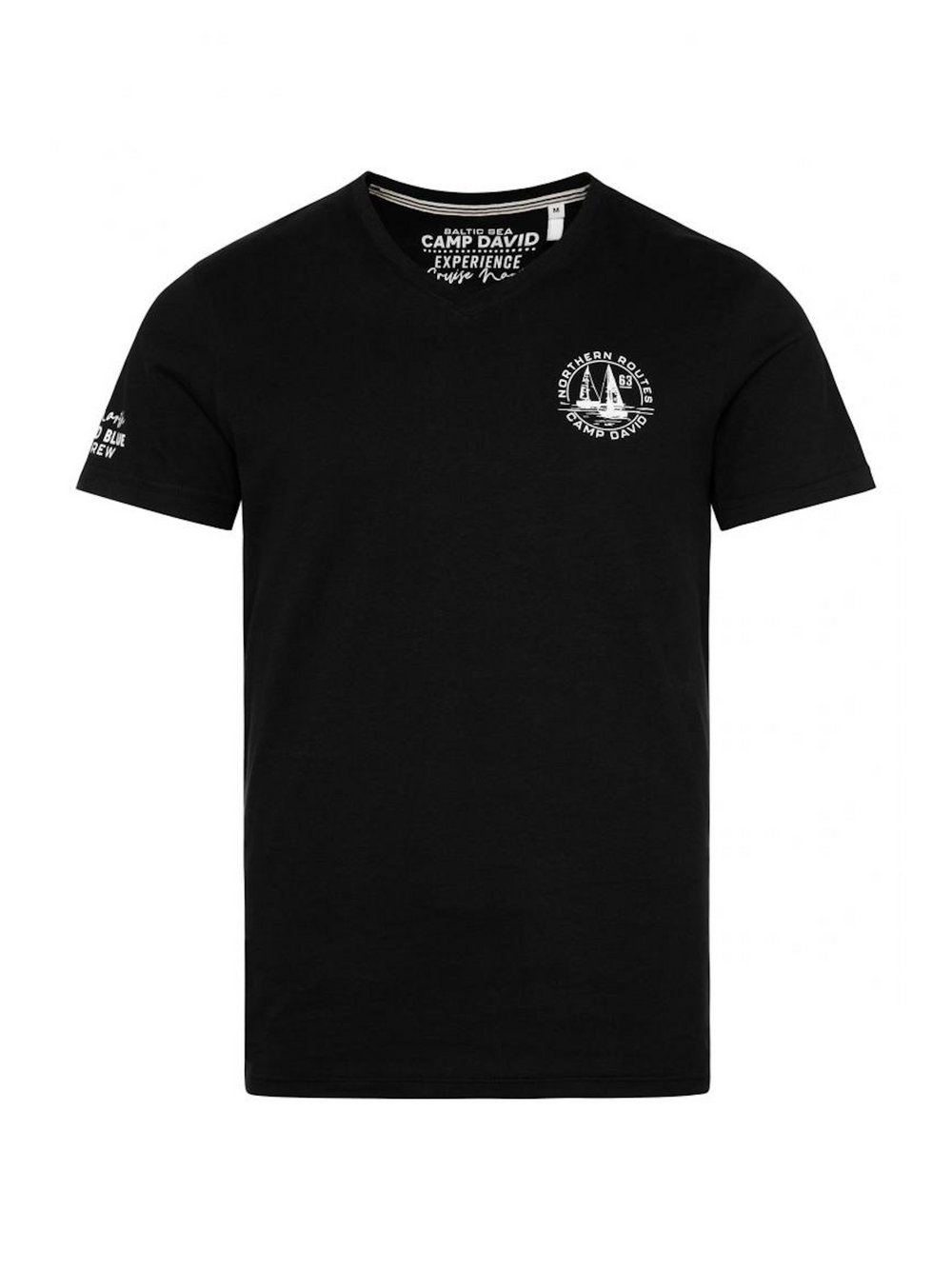 Camp David T-Shirt Herren Baumwolle schwarz bedruckt, M