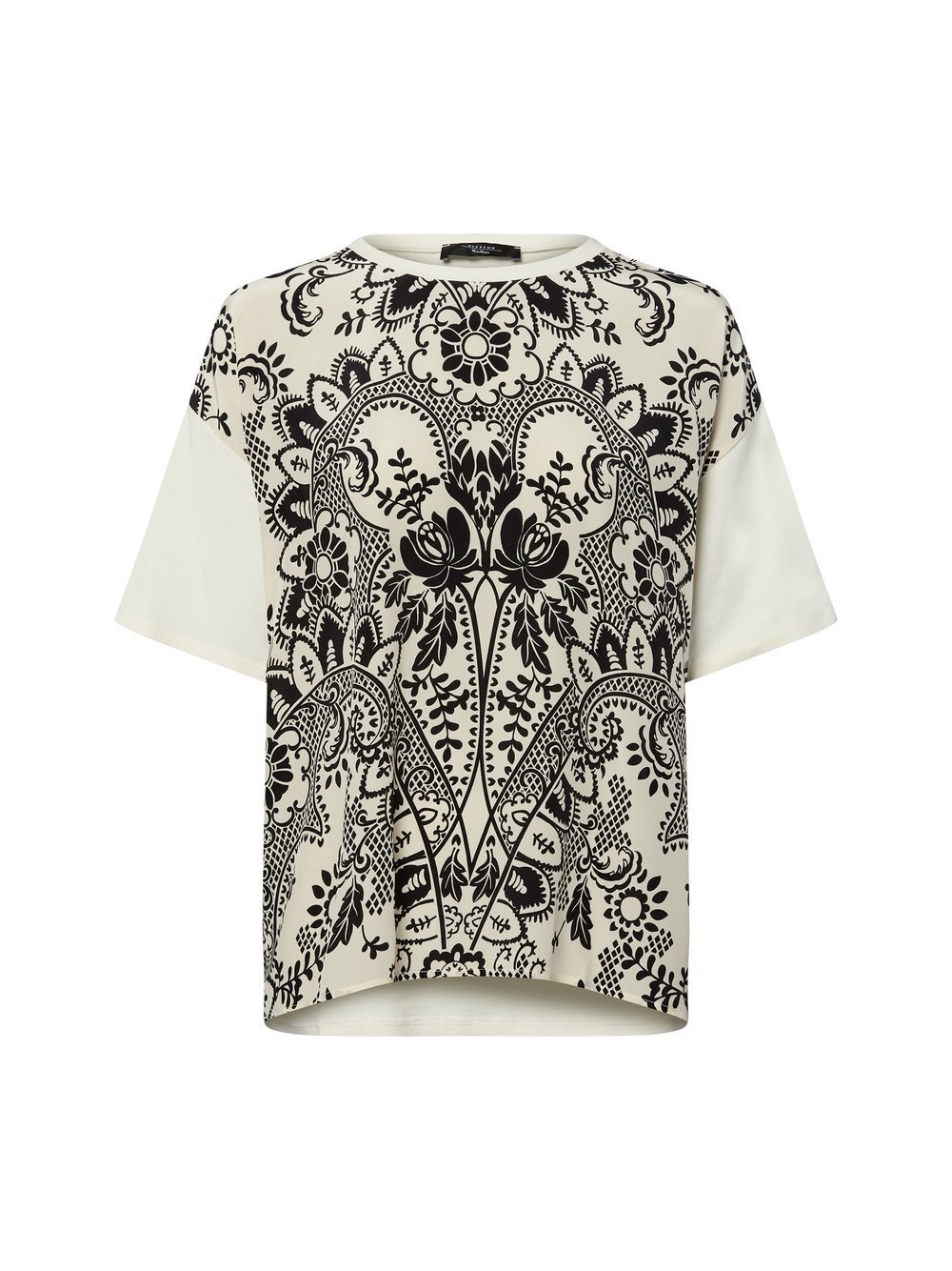 Weekend Max Mara T-Shirt mit Seidenanteil Damen Baumwolle beige gemustert, L