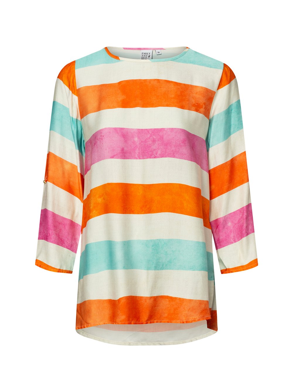 Emily van den Bergh Blusenshirt Damen Viskose mehrfarbig gestreift, 36