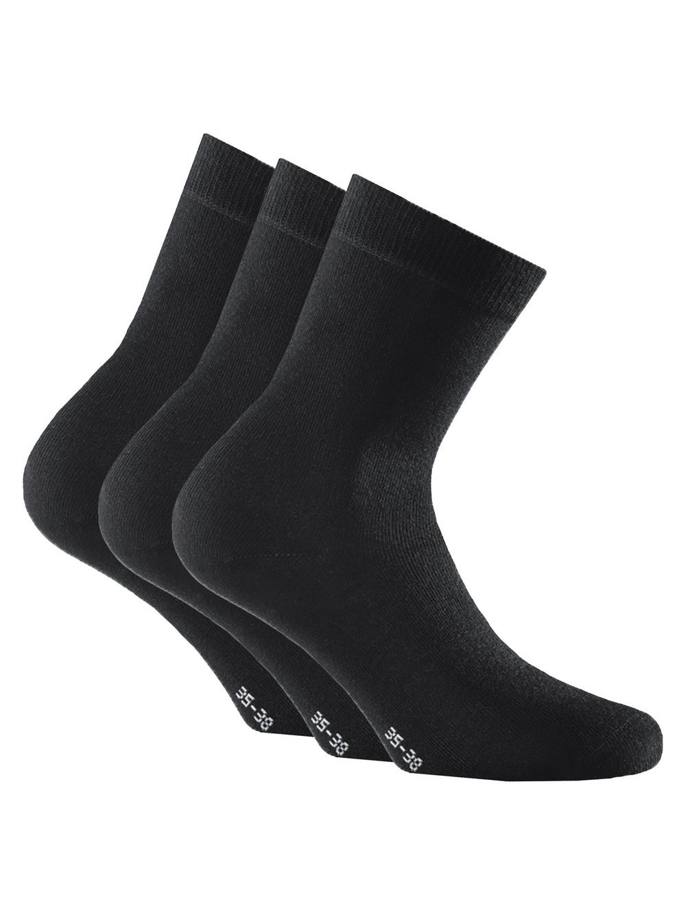 Rohner Socken 3er Pack Herren Viskose schwarz, 39-42