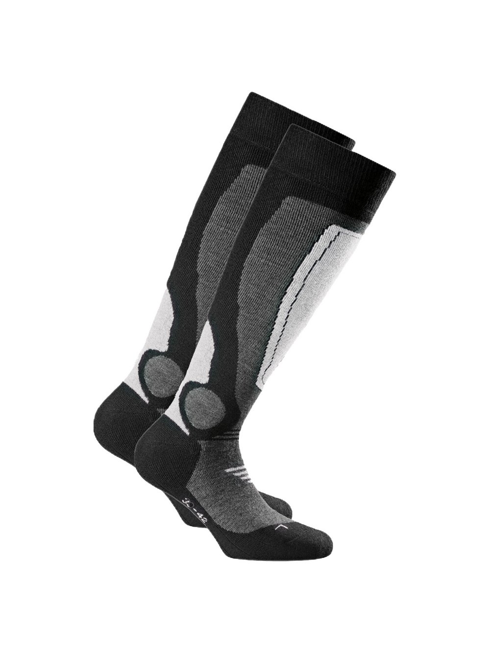 Rohner Socken 2er Pack Herren Wolle grau gemustert, 47-50