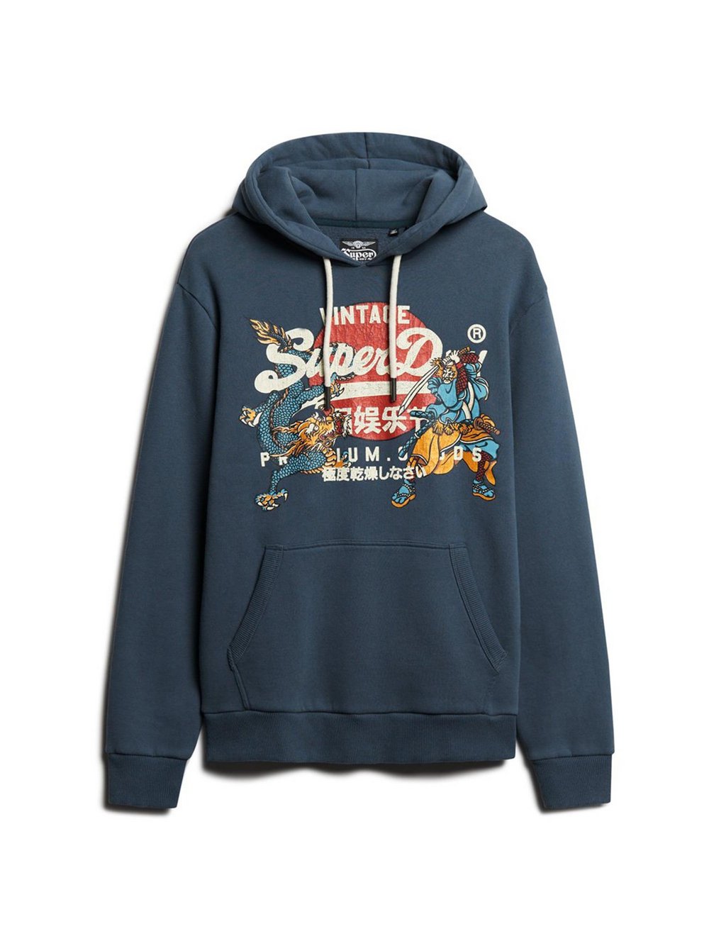 Superdry Sweatshirt Herren Baumwolle blau bedruckt, M