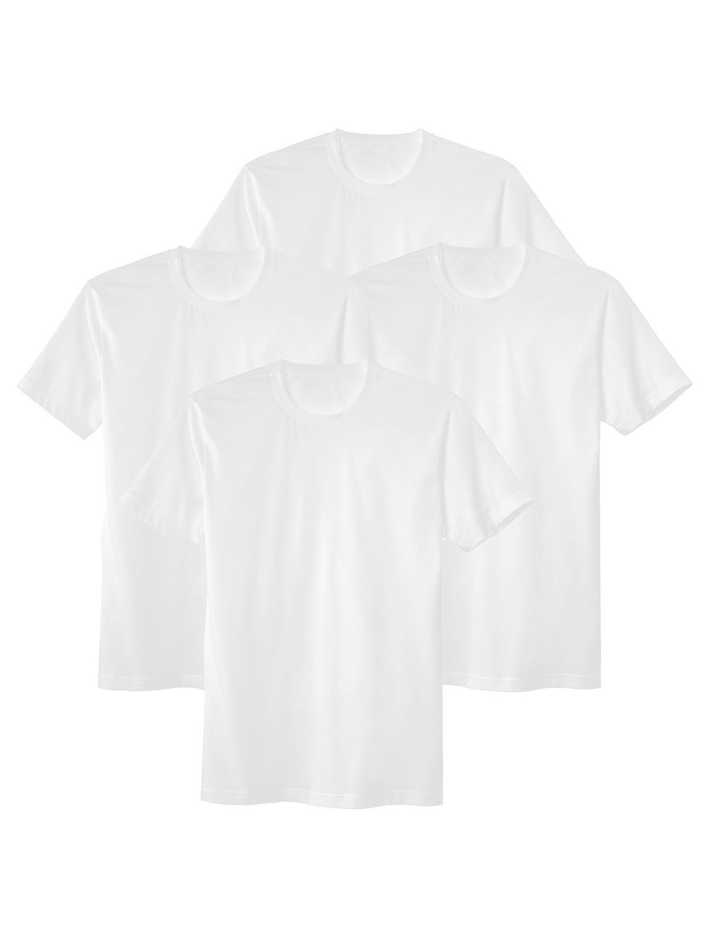 Calida T-Shirt 4er Pack Herren Baumwolle weiß, XXL