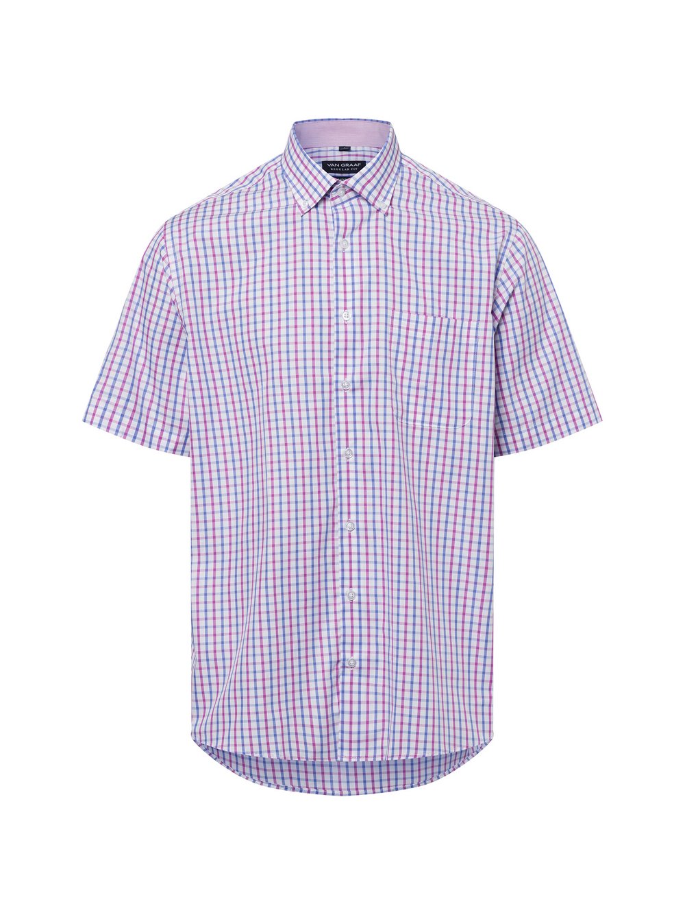 Van Graaf Freizeithemd Herren Regular Fit Baumwolle mehrfarbig kariert, 39/40