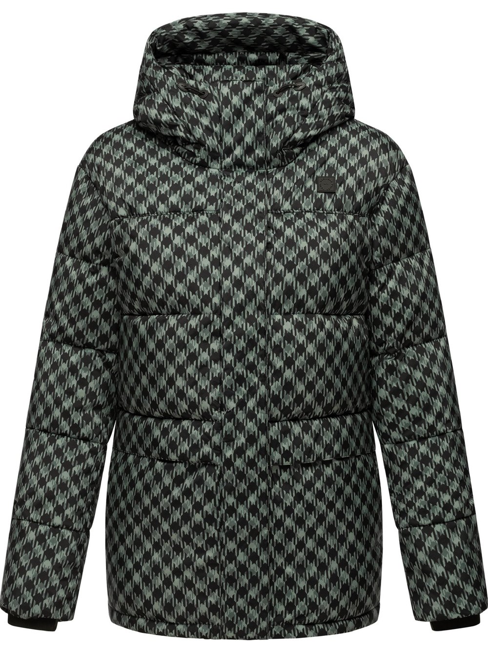 Ragwear Steppjacke Damen grün gemustert, XXXXL