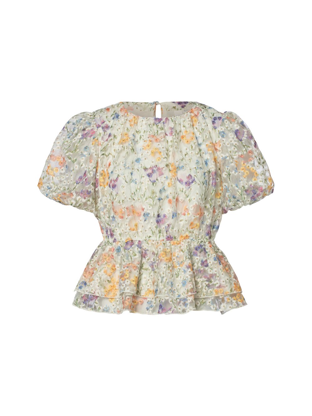 Y.A.S Blusentop Damen mehrfarbig gemustert, 36
