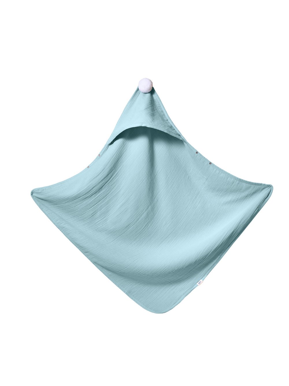 Thumbnail - Mababu Kapuzenhandtuch Mädchen Baumwolle blau, ONE SIZE