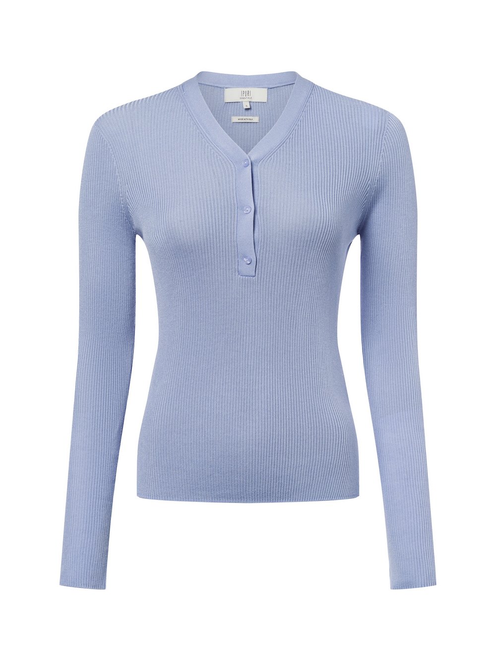 Ipuri Essentials Strickpullover Damen Lyocell blau, L