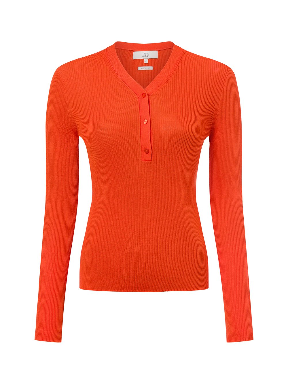 Ipuri Essentials Strickpullover Damen Lyocell orange, M