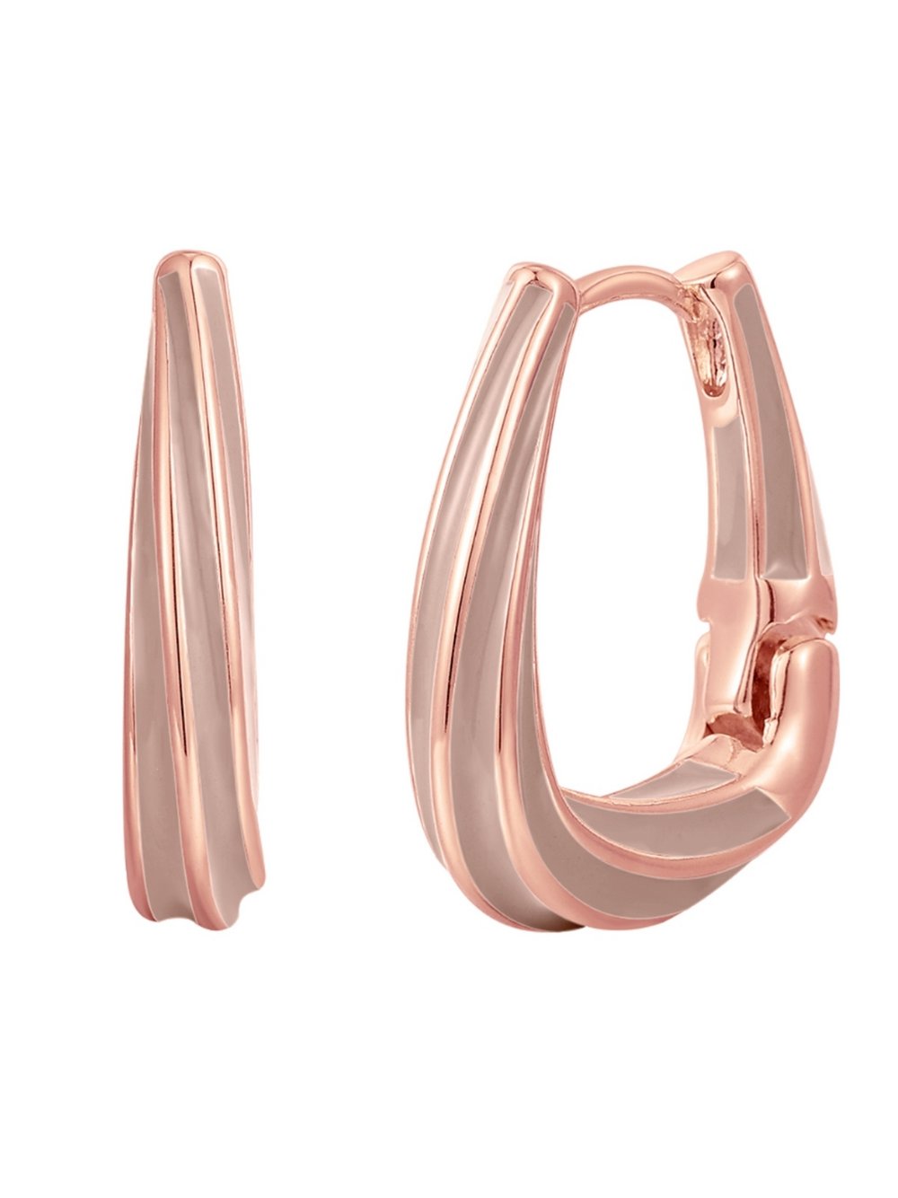 Thumbnail - Yokoamii Creolen Damen Messing roségold, ONE SIZE