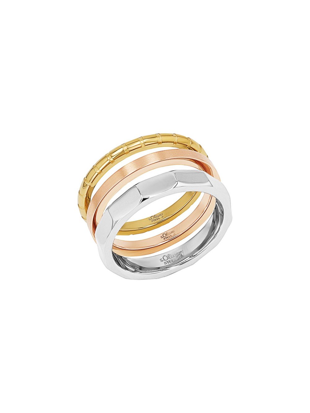 Thumbnail - s.Oliver Ring Damen Edelstahl mehrfarbig, 54