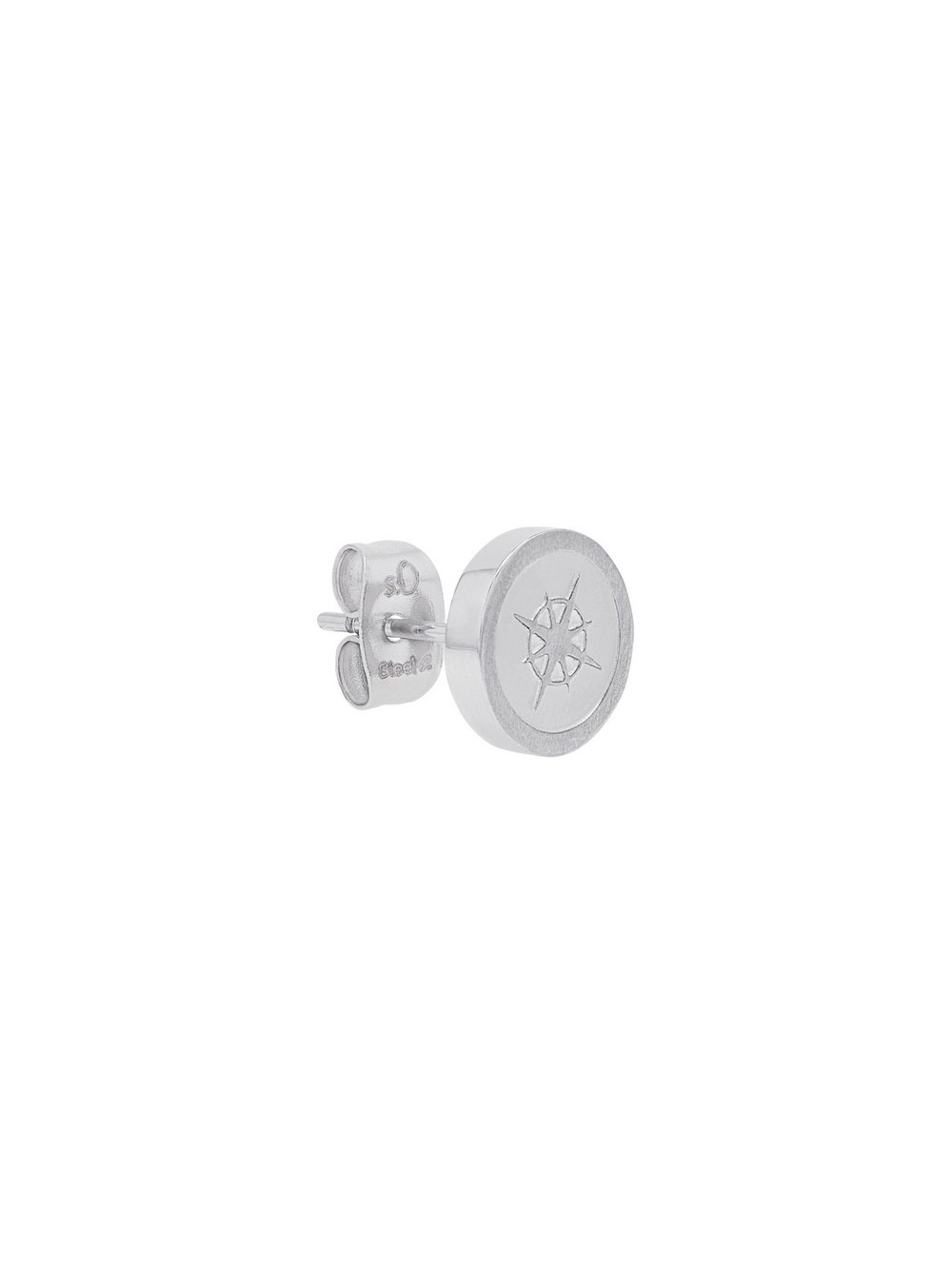 s.Oliver Single Ohrstecker Herren Edelstahl silber, ONE SIZE