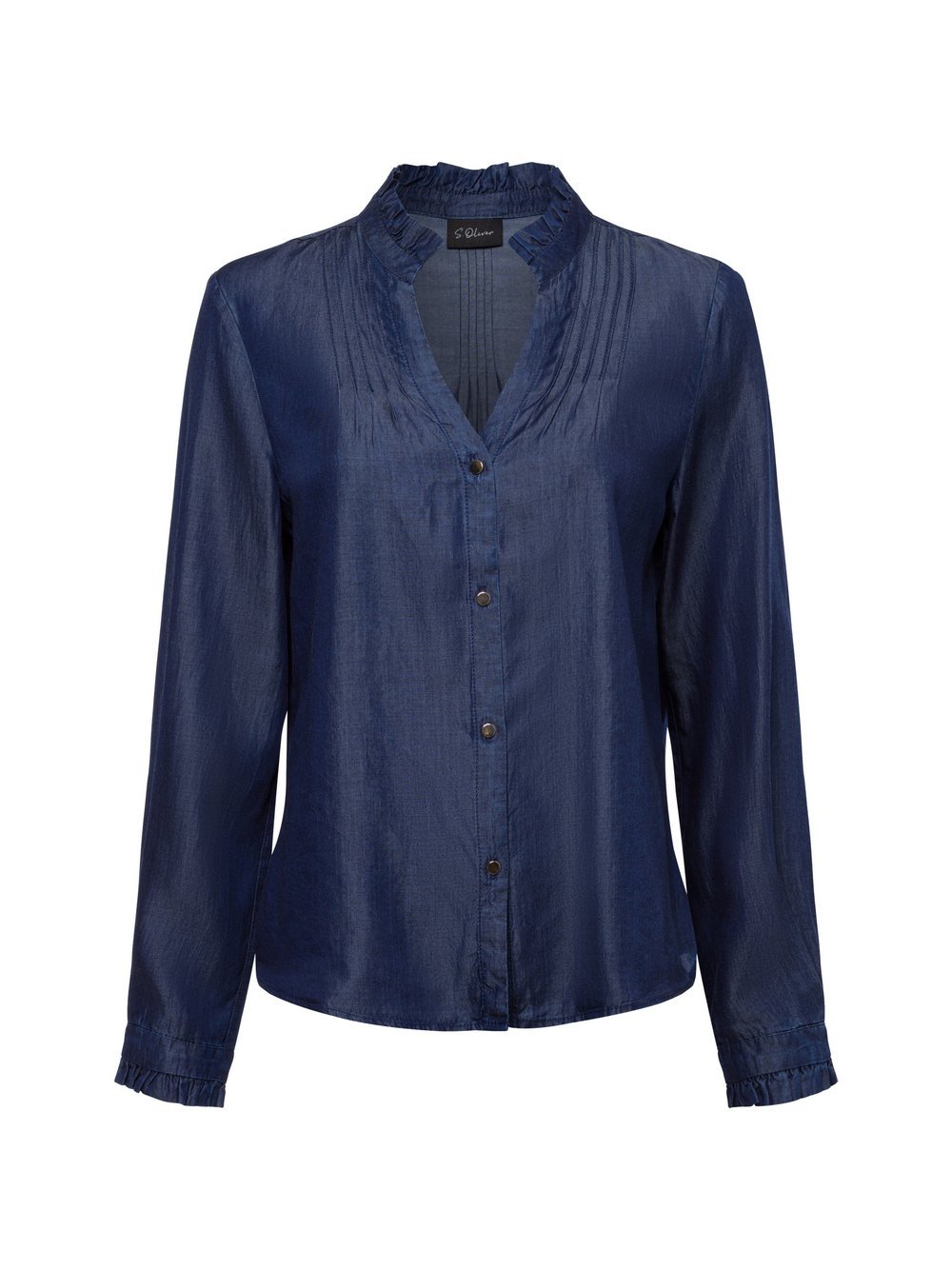 s.Oliver BLACK LABEL Tunikabluse Damen Lyocell blau, 40