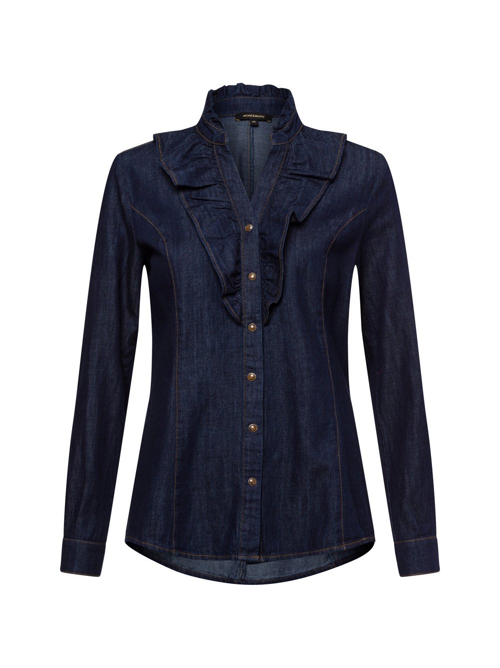 More & More Jeansbluse Damen Baumwolle blau, 36