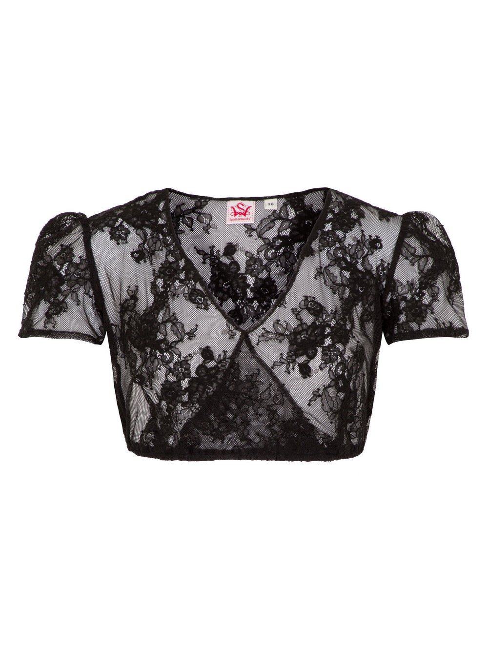 Spieth & Wenksy Dirndlbluse Damen Baumwolle schwarz, 40