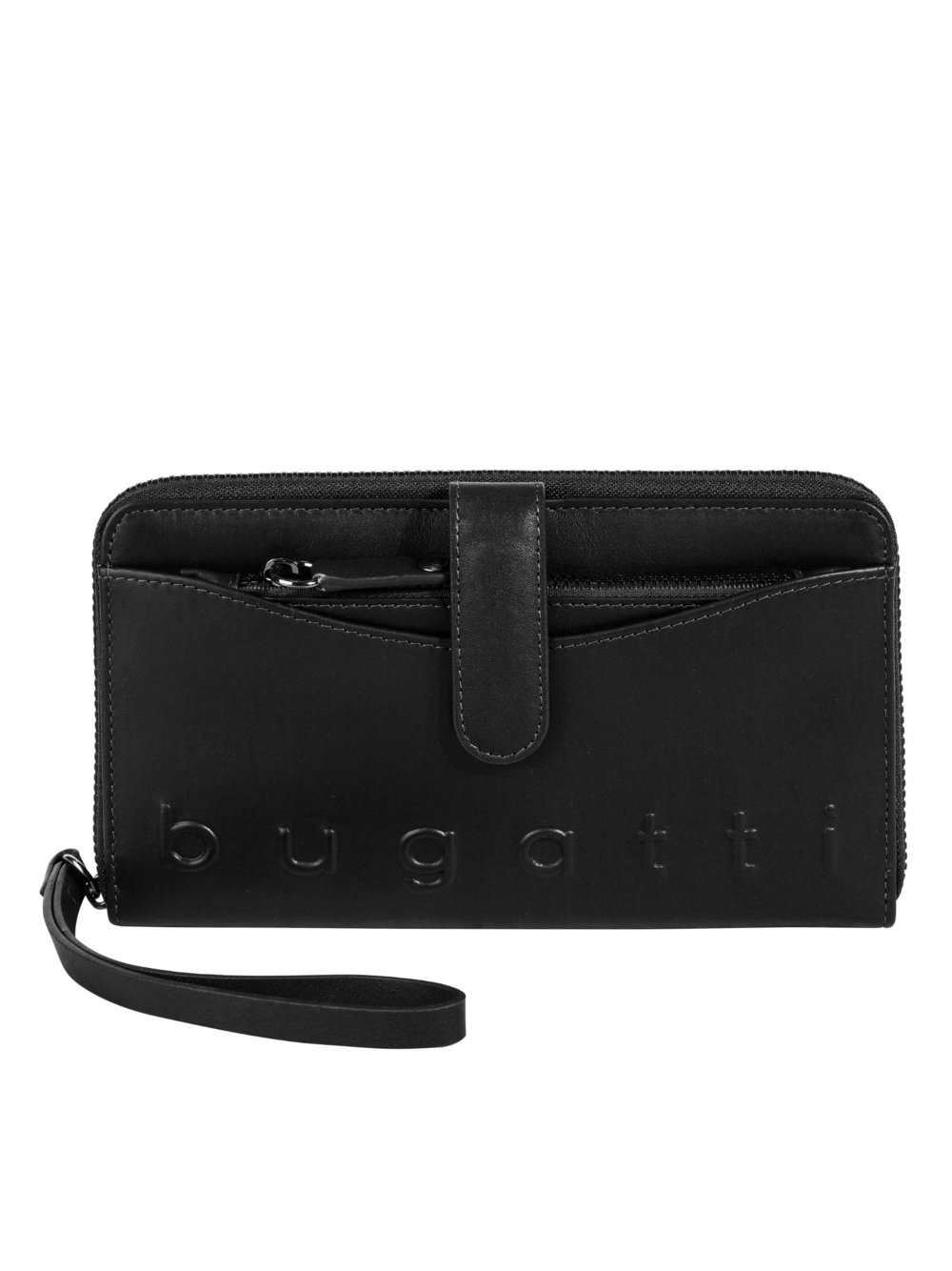 Bugatti Geldbörse Damen Leder schwarz, ONE SIZE