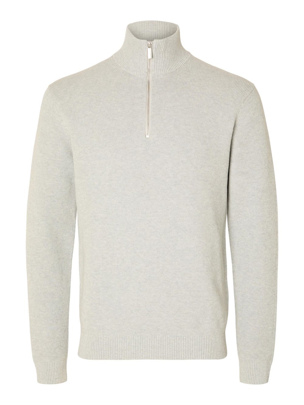 Selected Pullover Herren Baumwolle grau meliert, S